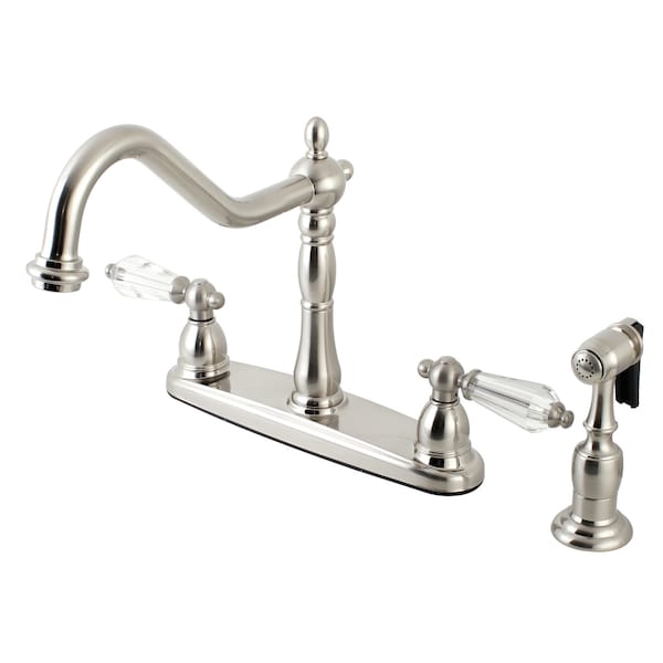 Centerset Kitchen Faucet, Brushed Nickel
